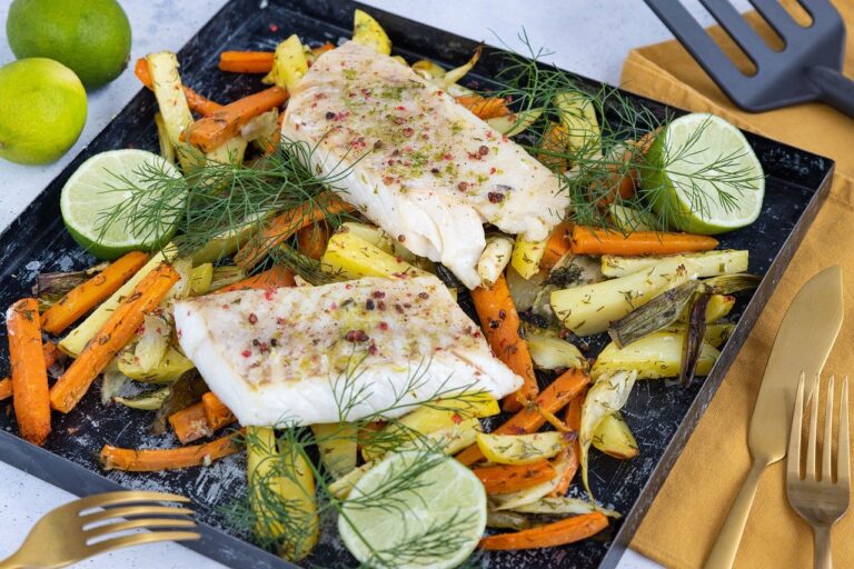 filet de poisson aux légumes